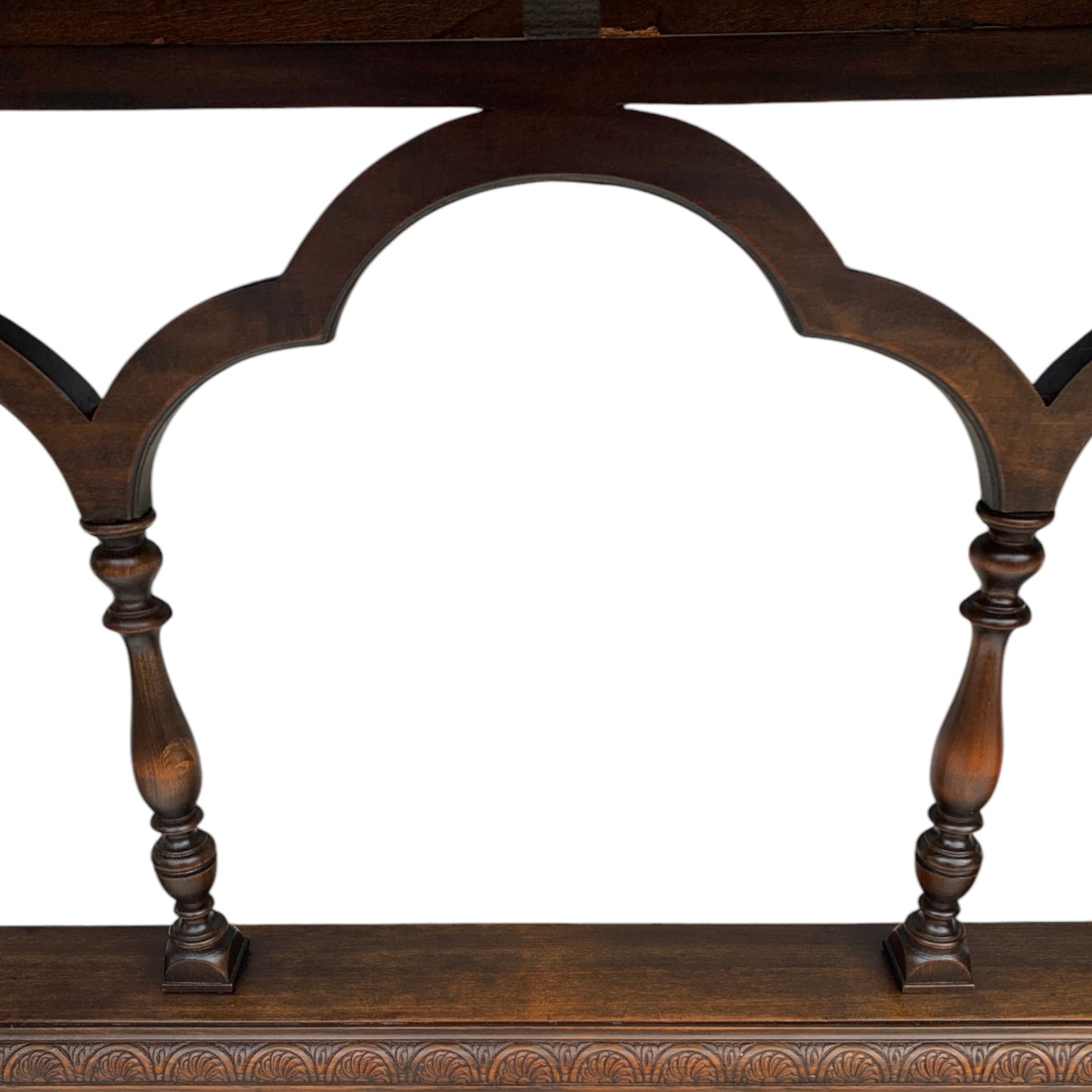 Antique Carved Walnut Jacobean Style Library Table