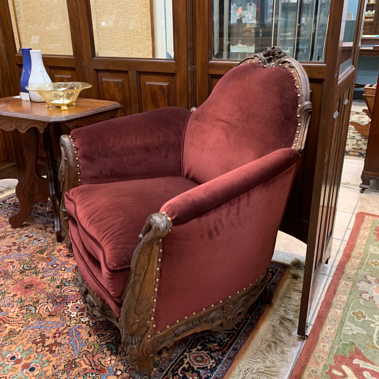 Antique Victorian Bergère Chair