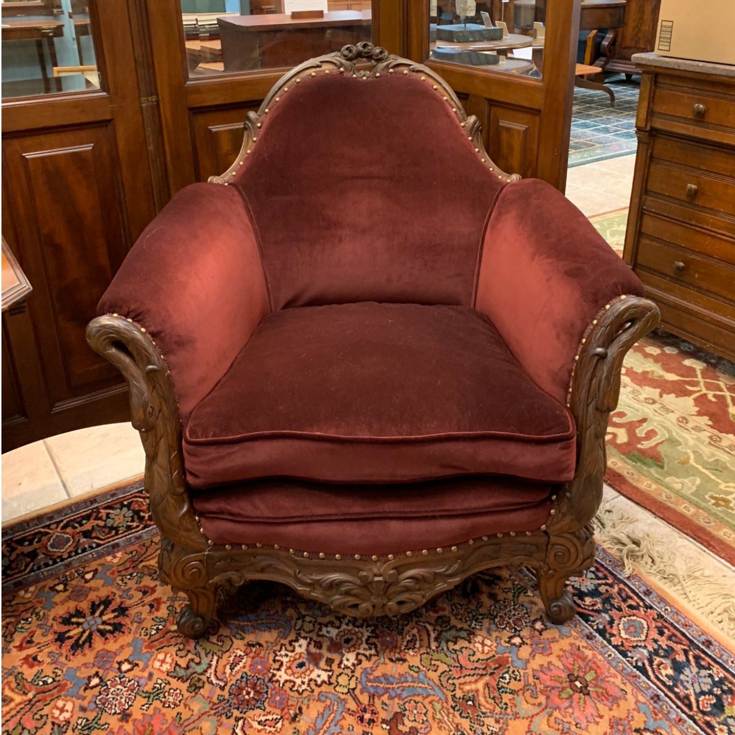 Antique Victorian Bergère Chair