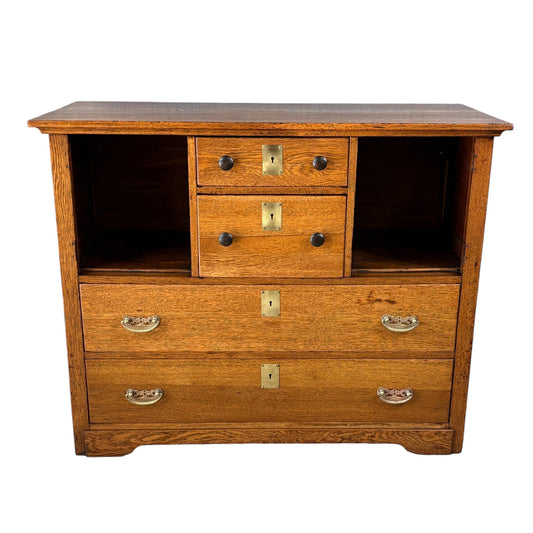 Antique Oak Arts & Crafts Style Sideboard