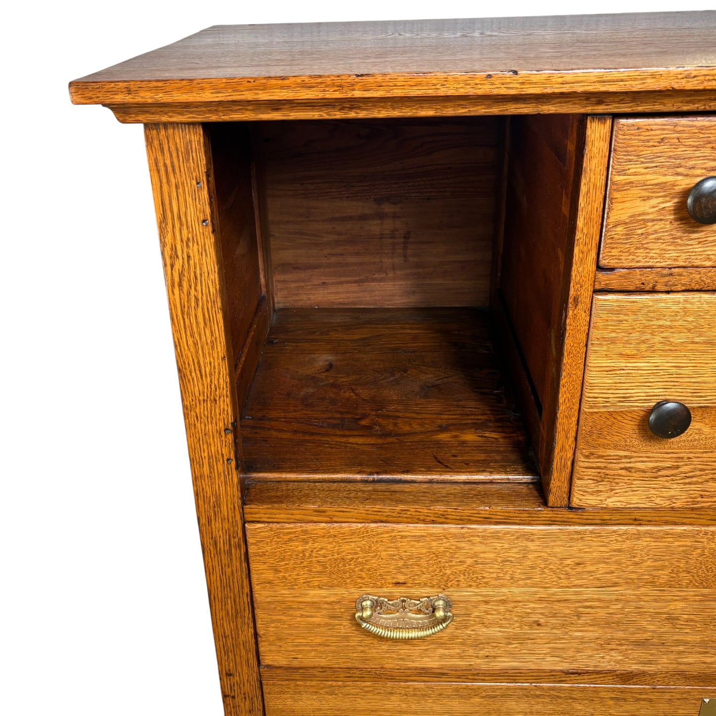 Antique Oak Arts & Crafts Style Sideboard