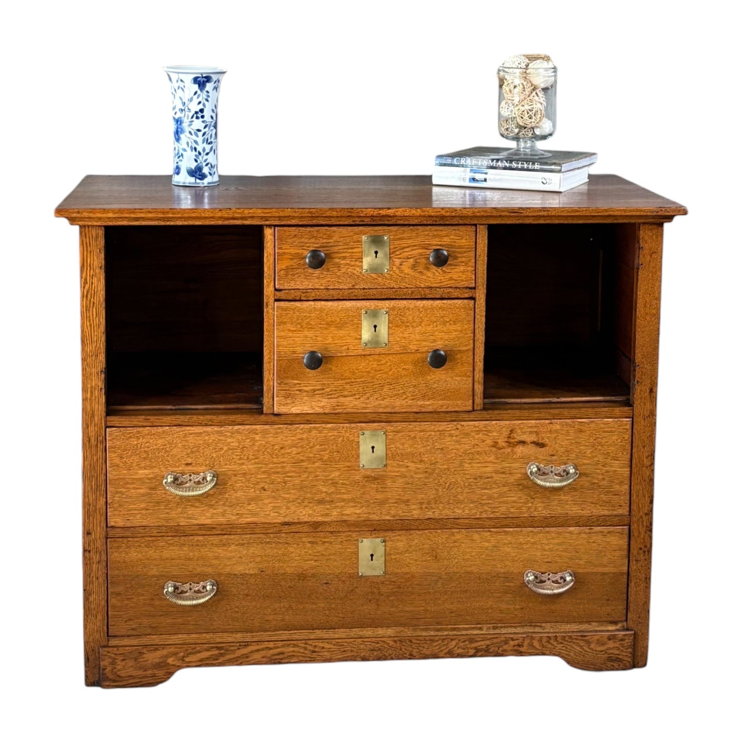 Antique Oak Arts & Crafts Style Sideboard