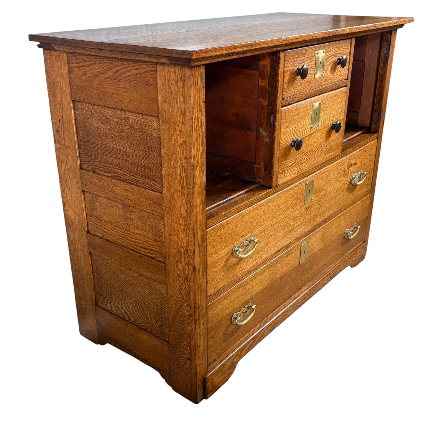 Antique Oak Arts & Crafts Style Sideboard