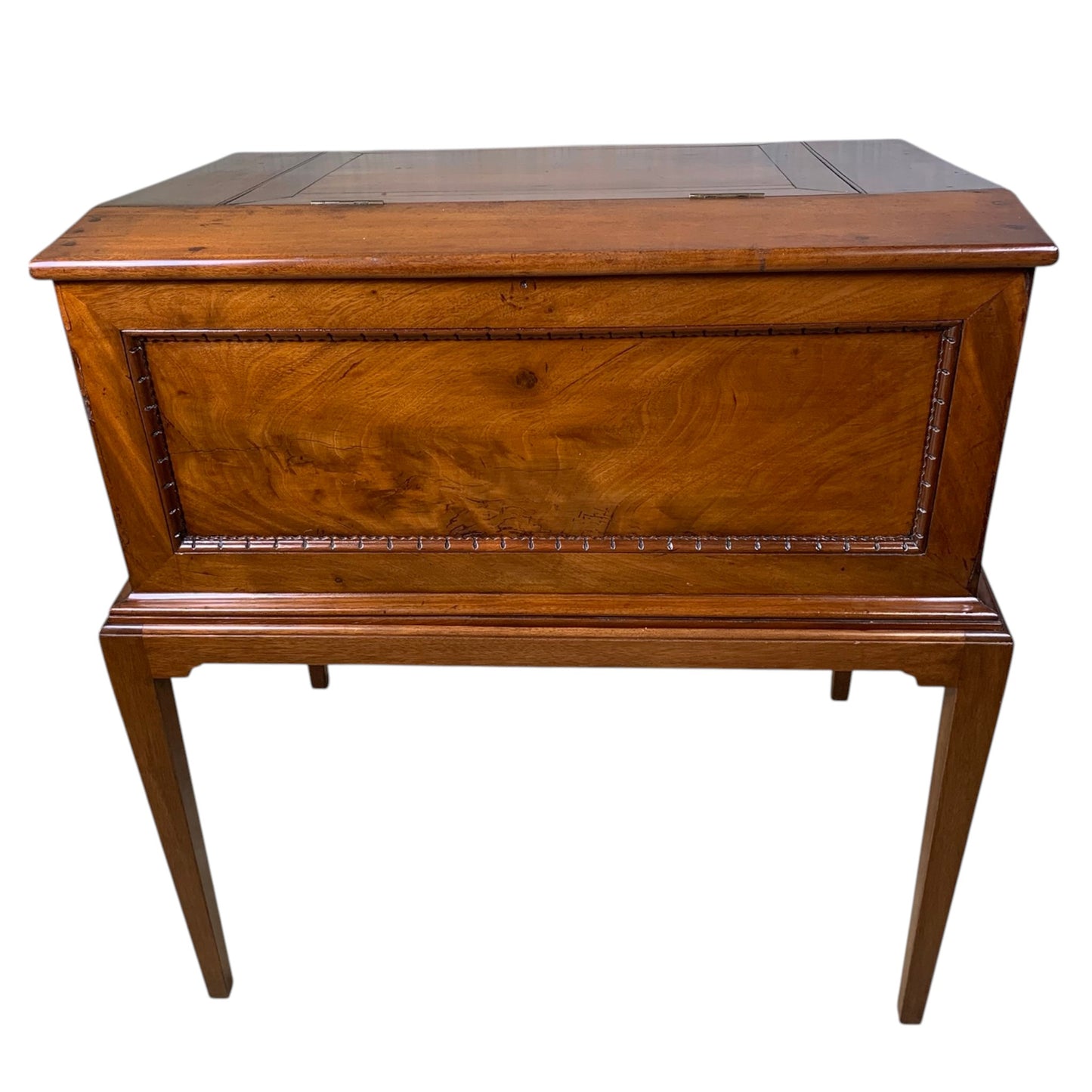 Antique English Slant Front Mahogany Desk on Stand