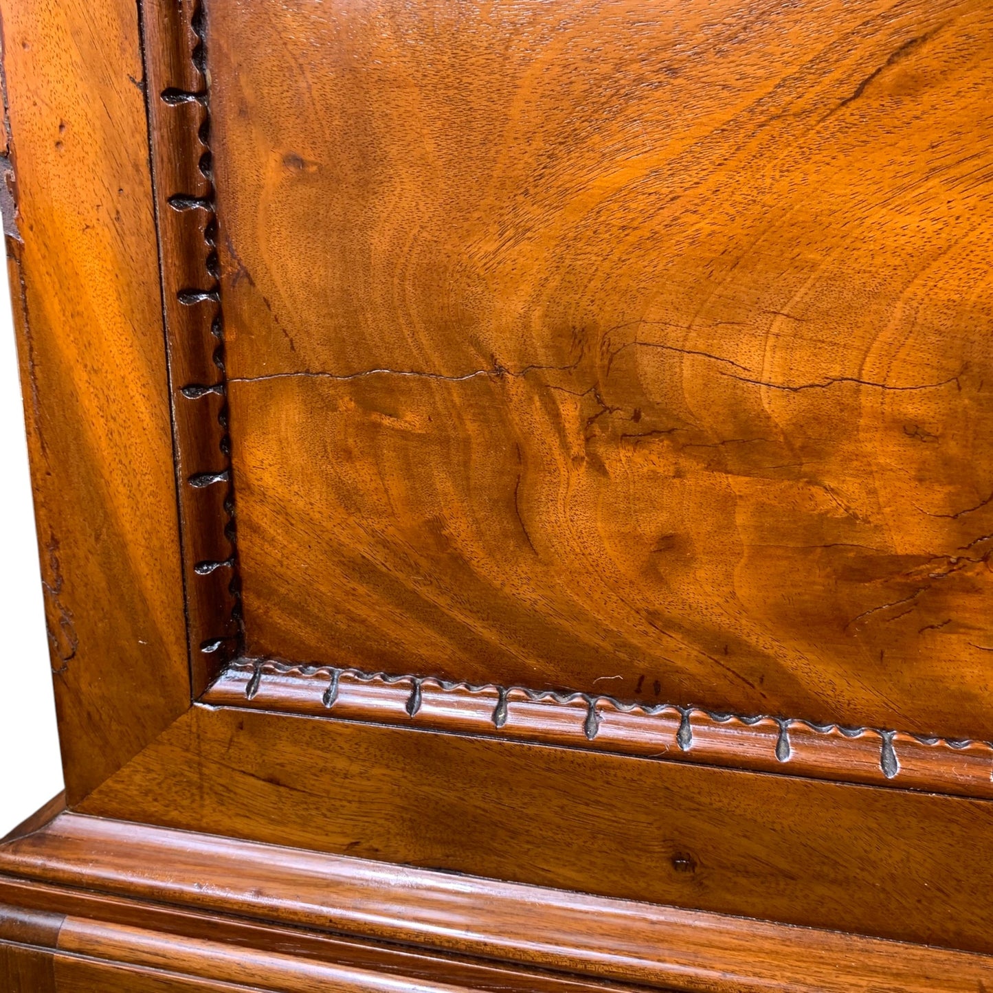 Antique English Slant Front Mahogany Desk on Stand