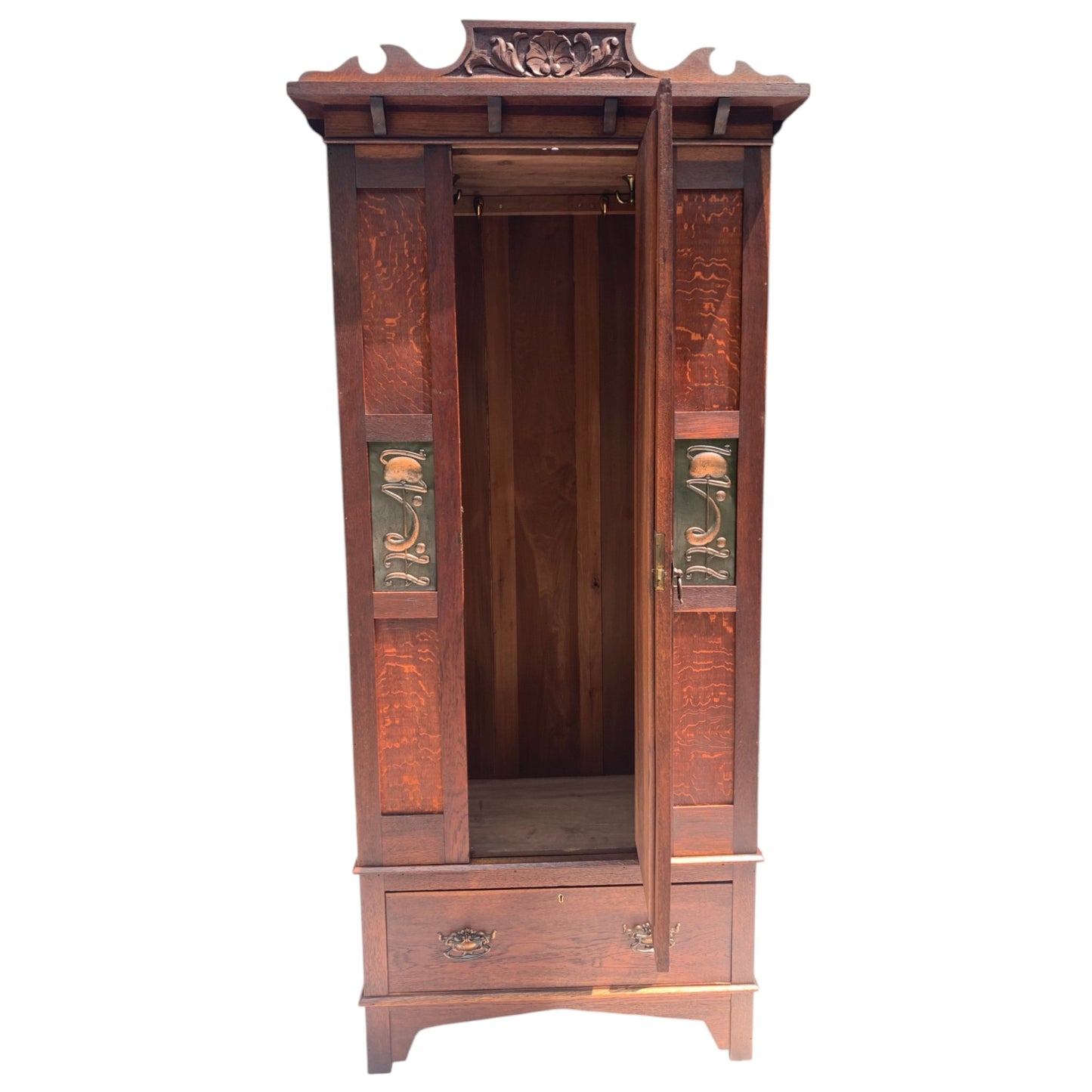 Antique English Arts & Crafts Wardrobe