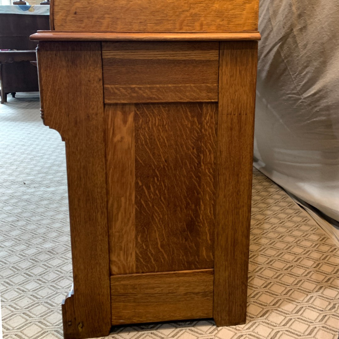 Vintage Cylinder Roll Top Desk