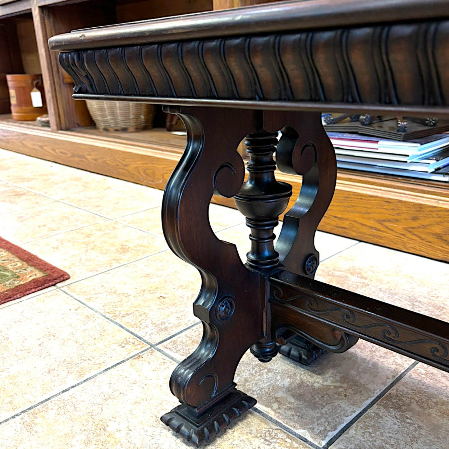 Antique Walnut Bench